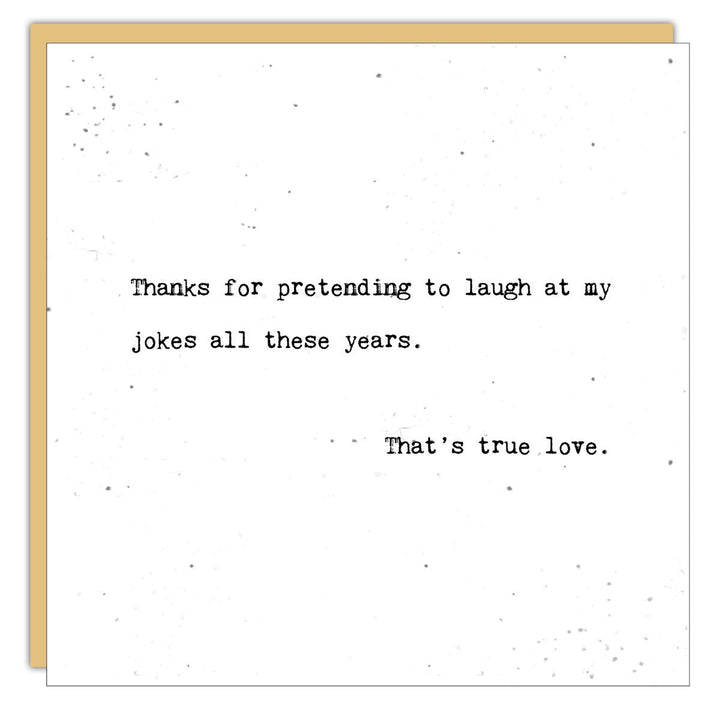 Stationery - Little Gem - Thanks for pretending to laugh - Cedar Mountain Studios