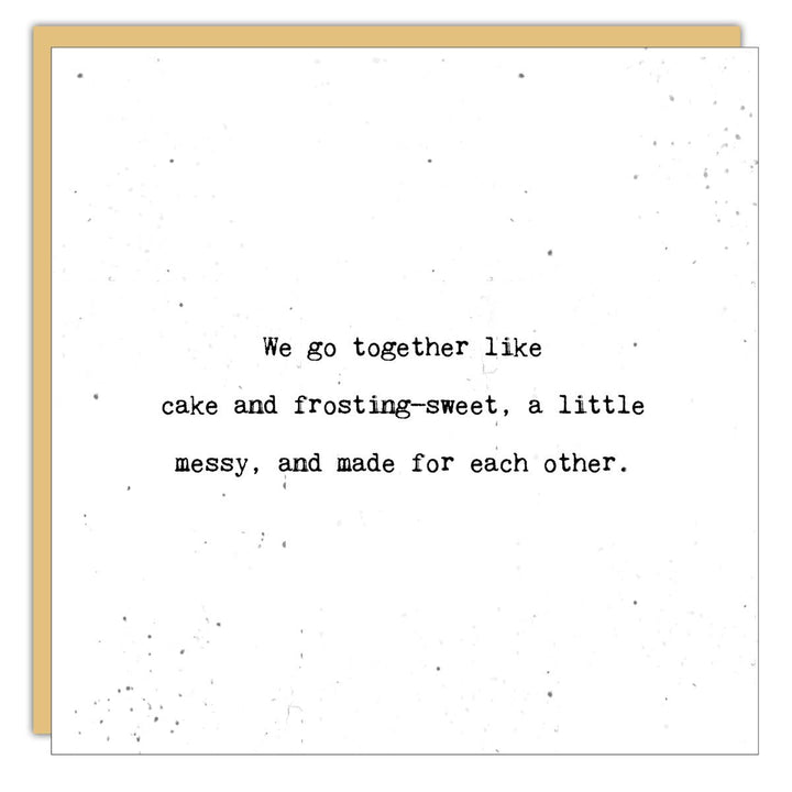Stationery - Little Gem - We go together like cake - Cedar Mountain Studios