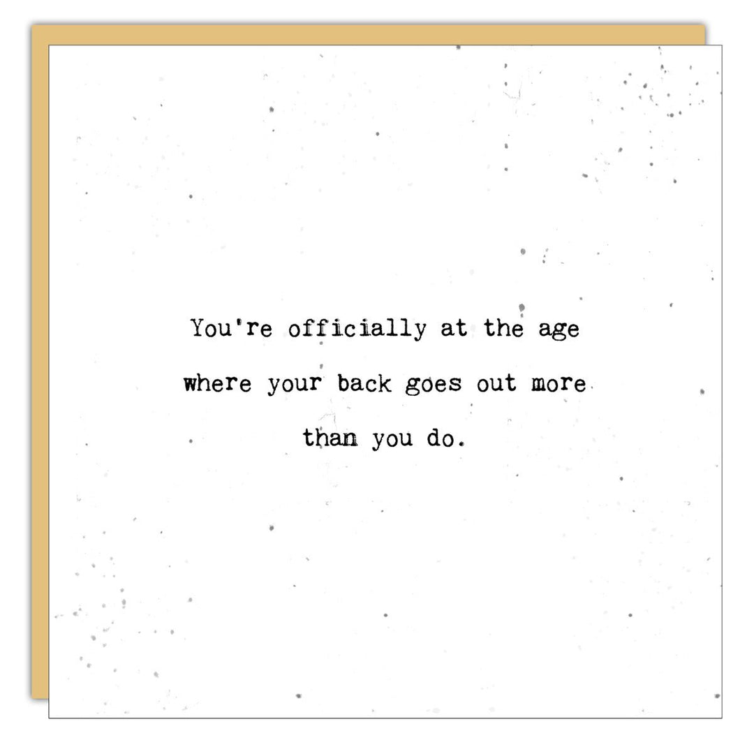 Stationery - Little Gem - You're officially at the age - Cedar Mountain Studios