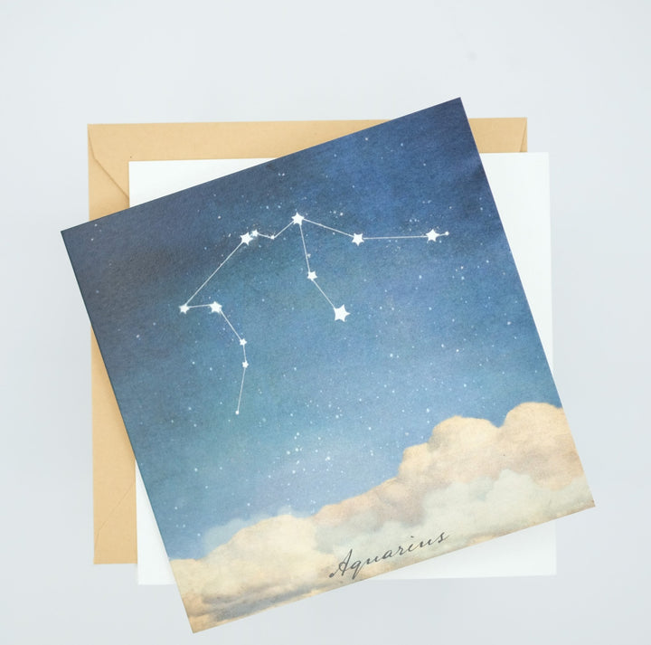 Stationery - Lost & Found Card - Aquarius Zodiac - Cedar Mountain Studios