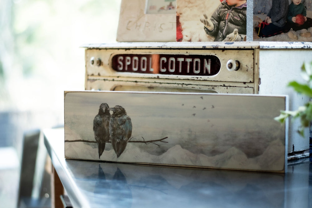 Timber Art - Lovebirds Branch - Cedar Mountain Studios