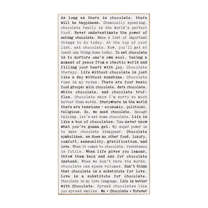 Typewriter Sign - Chocolate - Cedar Mountain Studios