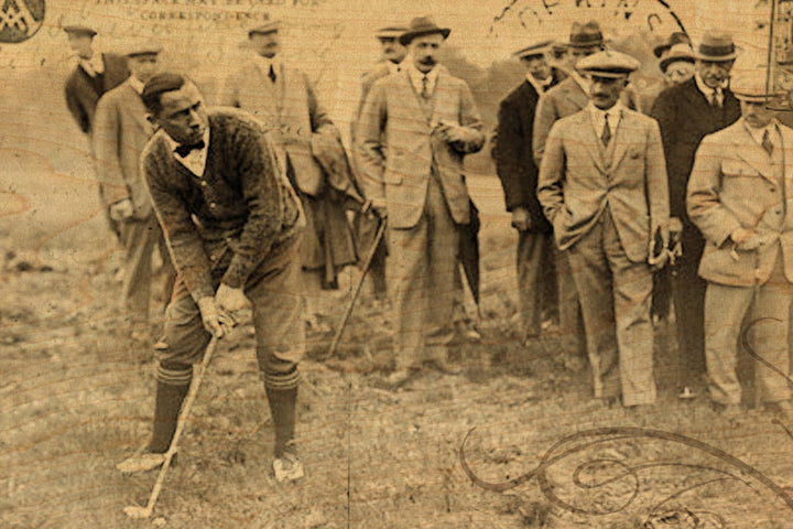 Golfers Wood Postcard - Cedar Mountain Studios