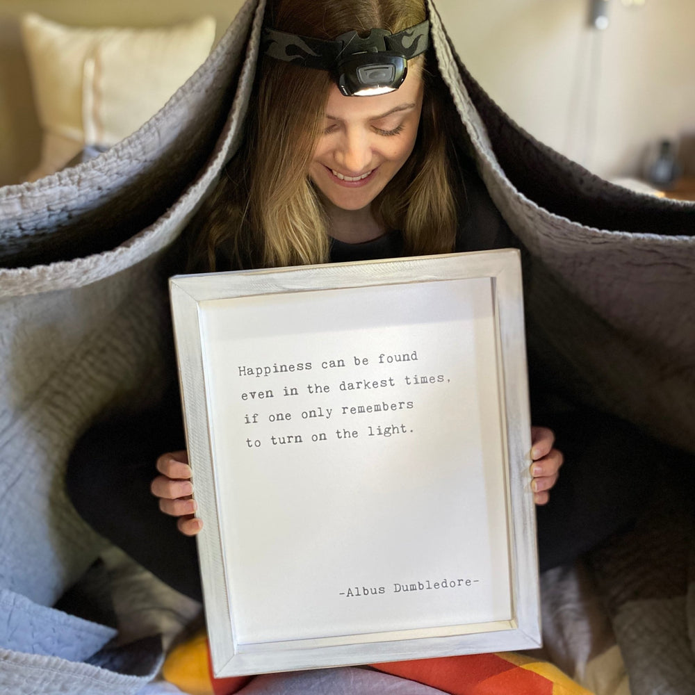 Happiness (Albus Dumbledore) Framed Words - Cedar Mountain Studios