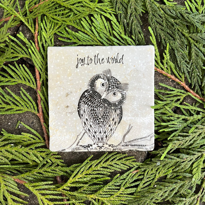 Joy Marble Coaster - Cedar Mountain Studios