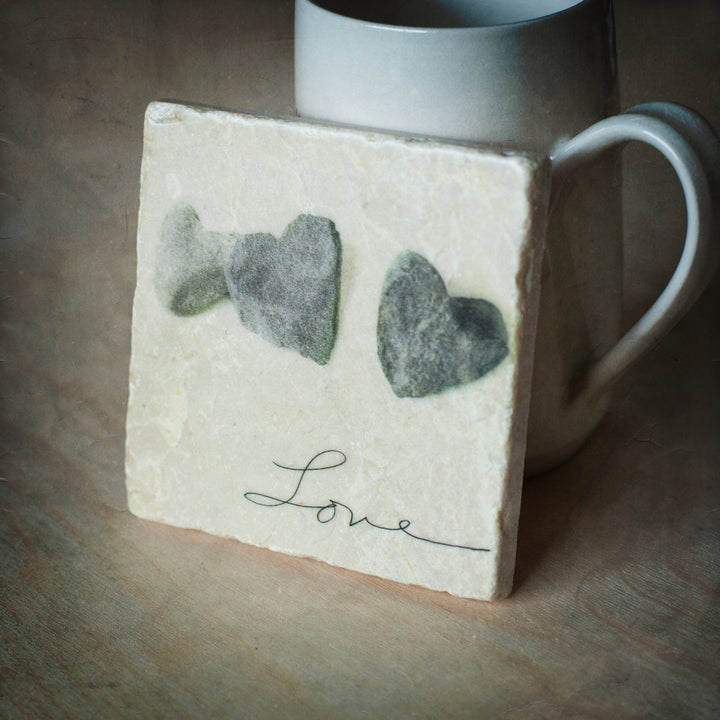 Love Stones Marble Coaster - Cedar Mountain Studios