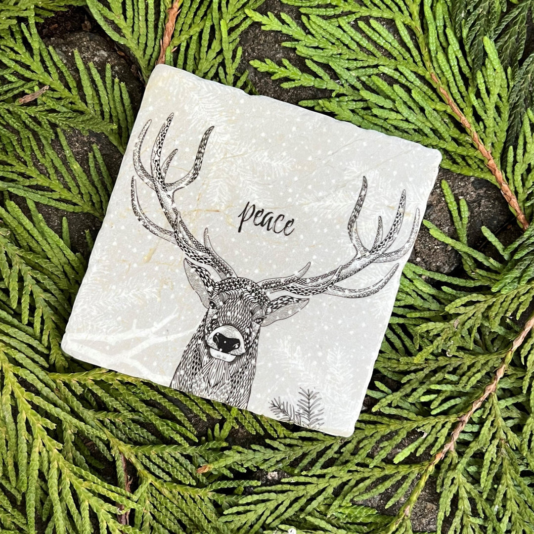 Peace Marble Coaster - Cedar Mountain Studios