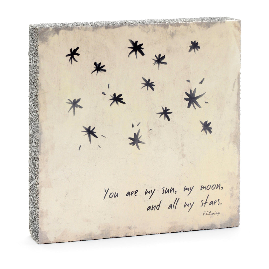 Sun, Moon, Stars Art Block - Cedar Mountain Studios